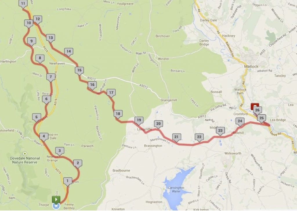 White Peaks Marathon Route
