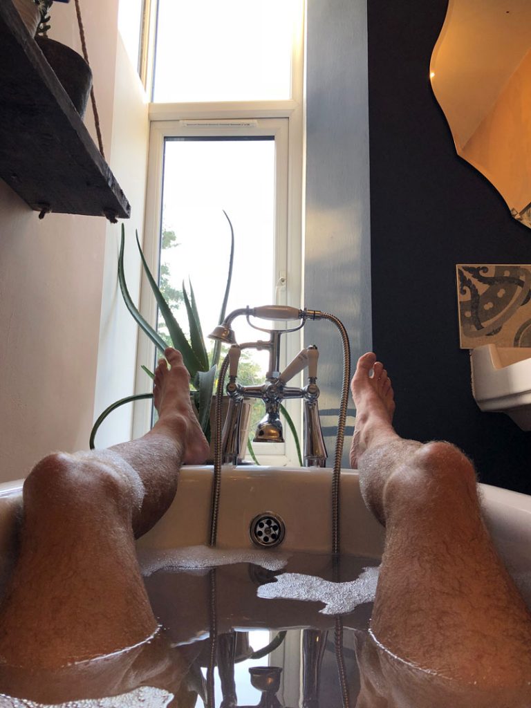 Relaxing after the fell race