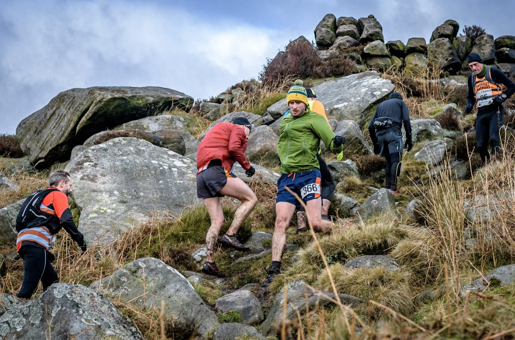 Tim Slack running Tigger Tor Fell Race